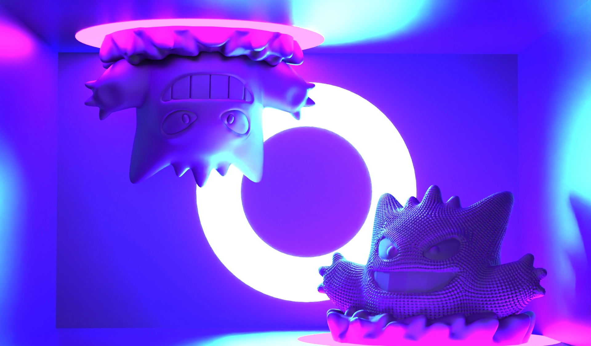 gengar fußboden by lautyyy miniaturen kreaturen pokémon geist halloween 3D print model - Mito3D