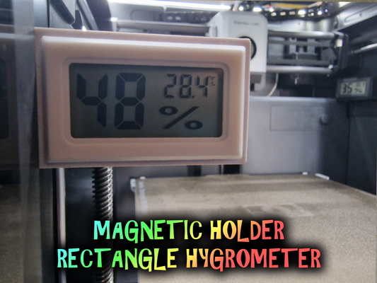 rechteck hygrometer magnetisch halter unterstützung by bs 3d drucken drucker zubehör stand hygrometerhalter bs3dprint temperatur temperatursensor thermometer thermometerhalter thermometerständer feuchtigkeit feuchtigkeitssensor stütze magnete 3d print model - Mito3D
