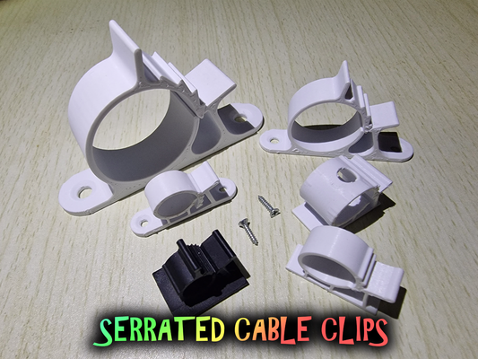 tırtıklı kablo klipler toplamak by bs 3d yazdır araçlar organizatörler klips sipariş vidalar bs3dprint 3d print model - Mito3D