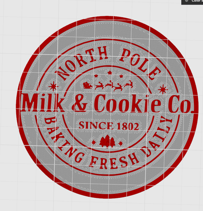 milk cookies coaster by svest1466 art 2d christmas wall 3d print model - Mito3D