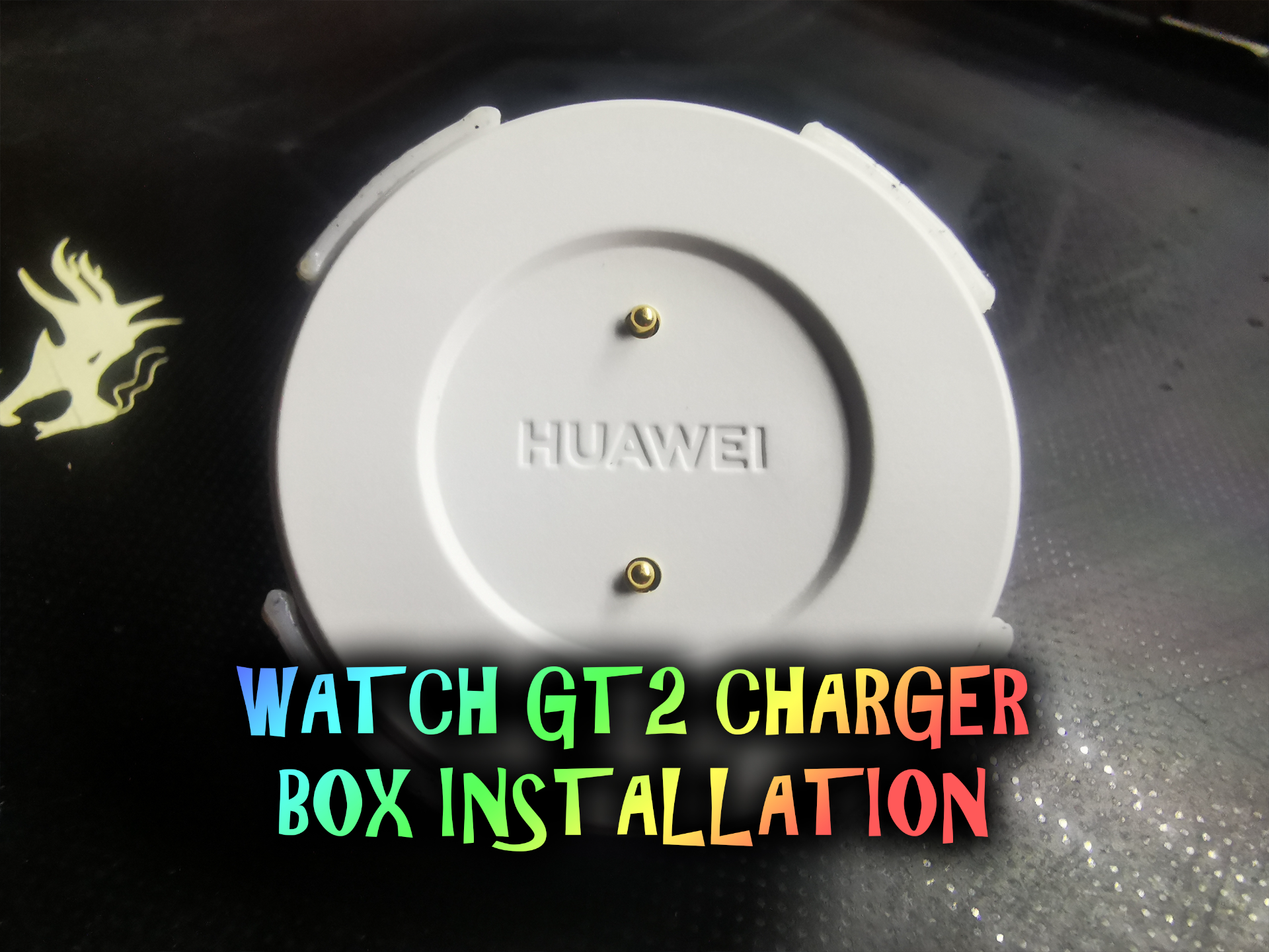 huawei sehen gt2 ladegerät mauer montieren by bs 3d drucken werkzeuge gadgets halter unterstützung watchgt2 bs3dprint 3D print model - Mito3D