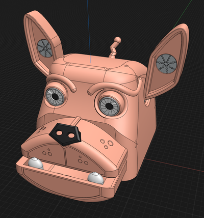 robo dog jar by joescalon hobby & diy robot android container candy bowl 3d print model - Mito3D
