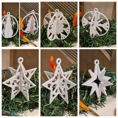 3d natale ornamenti by eier1188 domestico festività 2023 ornamento collezione impostato 3d print model - Mito3D