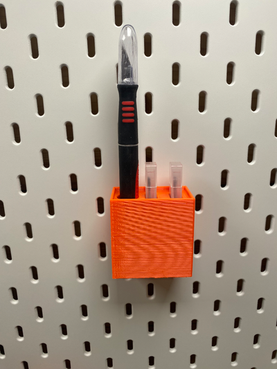 ikea skadis - revell hobby knife holder by chsi76 3d printer accessories peg board pegboardholder 3d print model - Mito3D