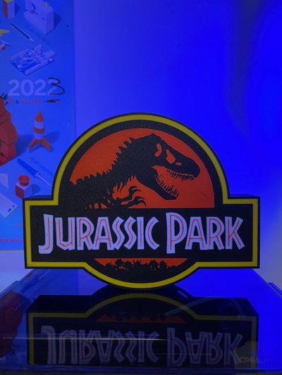 jurassic park lightbox by kevyn 3d household decor jurassicpark 3d print model - Mito3D