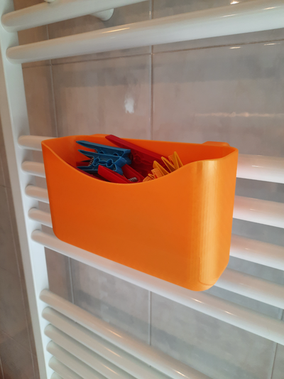 pinza ropa cesta by luke leek 98 herramientas artilugio cestino hogar casa bañera lavandería naranja calorífero organizador baño accesorio percha colgar accesorios 3d print model - Mito3D