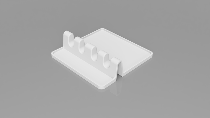 cuillère titulaire soutien cuisine outils by hg conception ménage maison modèles gadget 3d print model - Mito3D