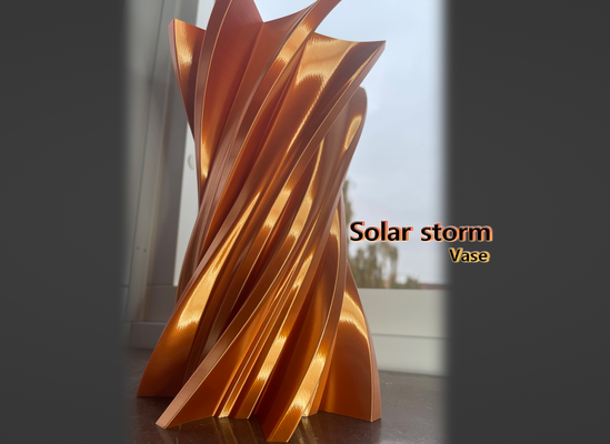 solar sturm vase by xaioltd haushalt dekor modus spiral wohnkultur 3d print model - Mito3D