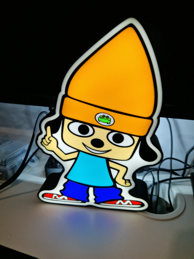 parappa rapper light box by emby designs art signs & logos playstation game ps1 3d print model - Mito3D