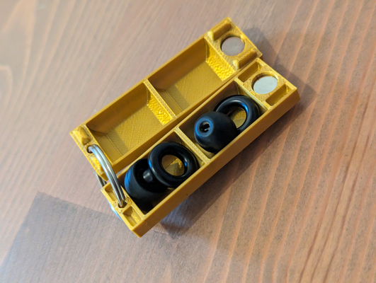 magnético ciclo botões audição proteção caso bainha chaveiro by isquemia moda modelos 3d print model - Mito3D