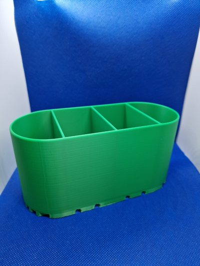 diş fırçası kulp destek boşaltma delikler 4 bölmeler by terör ev halkı modeller kutusu tutacağı boşaltmak boşaltan 3d print model - Mito3D