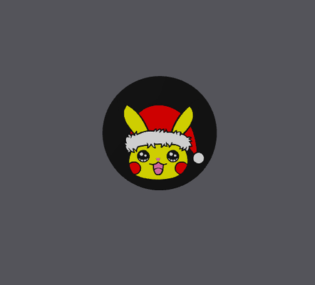 christmas pikachu - 94mm coaster by love prints art models santa hat pokemon pokemonbaby cute drink circle fun 3d print model - Mito3D