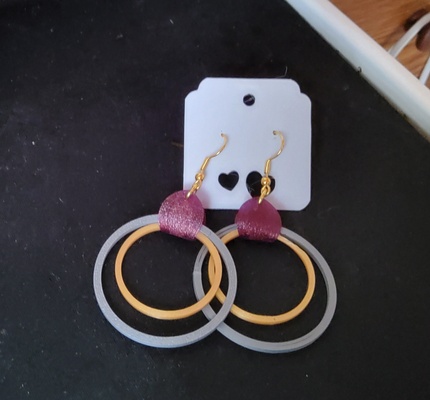 oreille anneaux carte by mimi accueil maison décoration mode modèles noël bijoux cadeau mère fête mères 3d print model - Mito3D