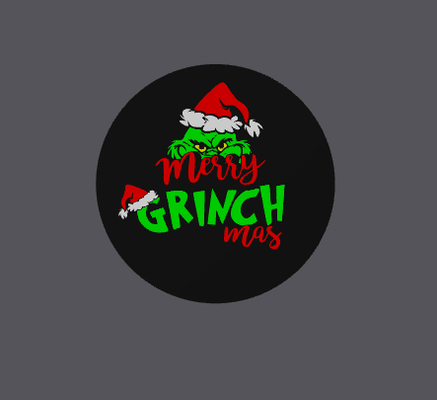 merry grinchmas - 94mm coaster by love prints art models christmas grinch drinks 3d print model - Mito3D
