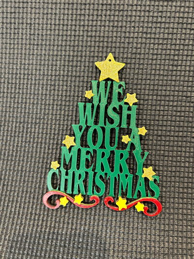 we alegre natal suspensão decoração by impressão digital casa feliz estrela árvore 3d print model - Mito3D