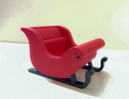 santa sleigh decoration by lindnjoe art models christmas 2023 3d print model - Mito3D