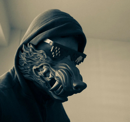loup masque by flioink remixé déployer accessoires cosplays masques casques 3d print model - Mito3D