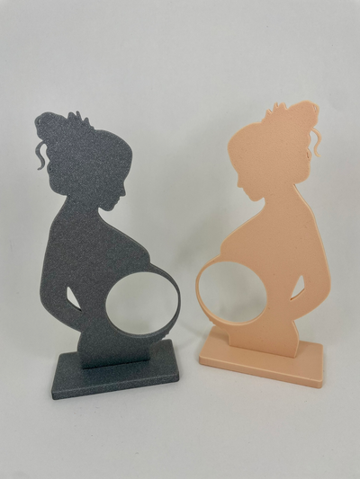 picture frame - pregnant lady by akristofic household decor pictureframe pictureframeholder pregnancy kids family 3d print model - Mito3D