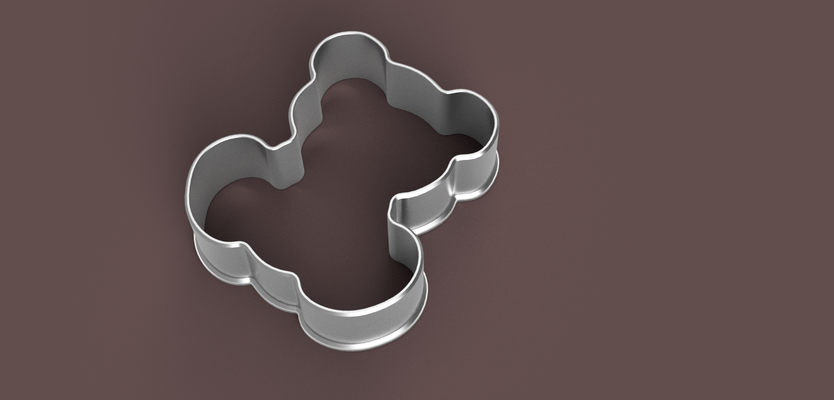 teddy bear - cookie cutter by k2thestank household festivities cutters 3d print model - Mito3D