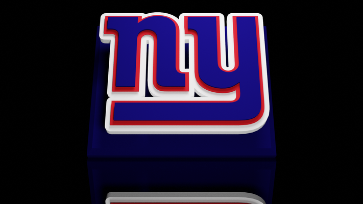 nfl york giants floating logo sign by hangardesigns art signs & logos ny football multicolor 3d print model - Mito3D