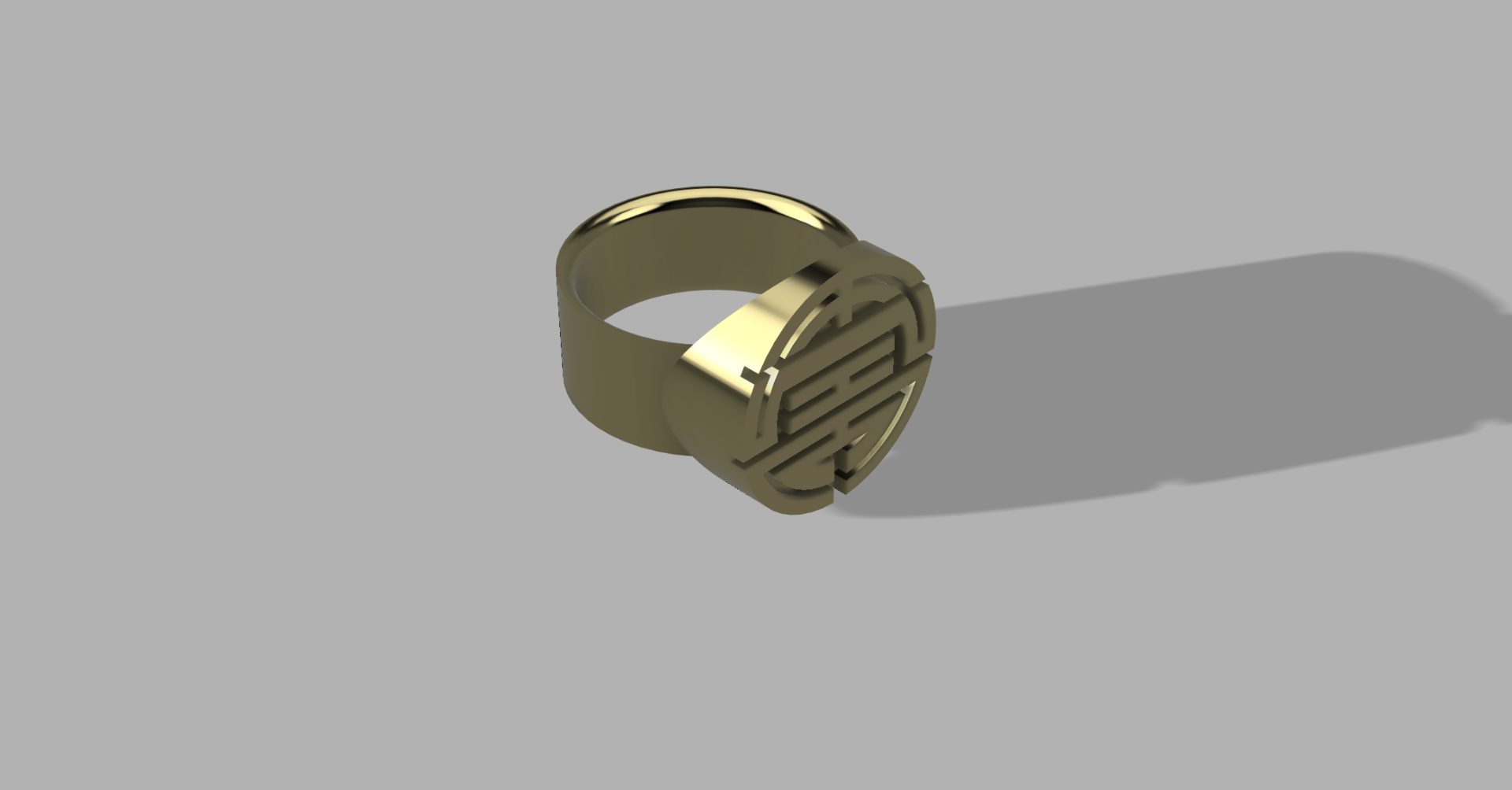 fu shou lu chinese symbol rings by kami vincent fashion jewelry ring shu fuku roku ju 3D print model - Mito3D