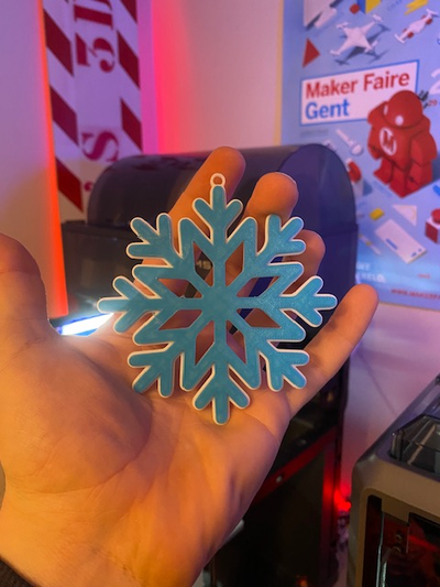 fiocco neve natale albero ornamento by vecchio 3d domestico festività 3d print model - Mito3D