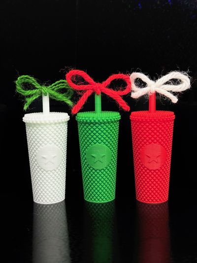 costellato caffè tazza mini natale ornamento starbucks bicchiere by cheems luna domestico arredamento albero vacanza 3d print model - Mito3D