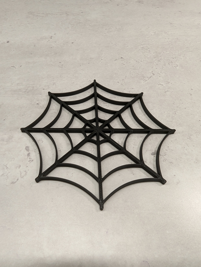 coaster - spiderwebb by calzune household festivities art protection glass beer halloween spider webb wine table kitchen 3d print model - Mito3D