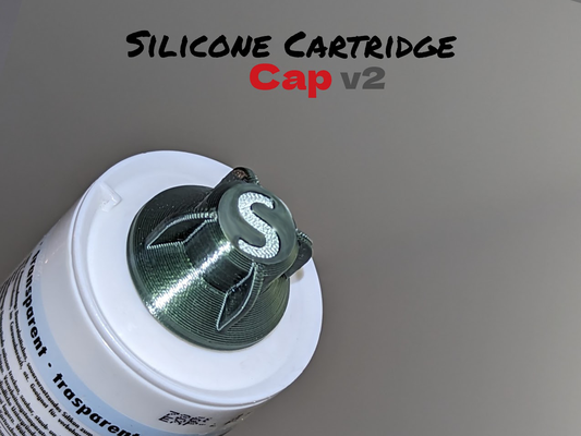 silikon kartuş şapka by alexis araçlar el dolgu macunu tüp araç garaj 3d print model - Mito3D