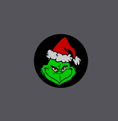 grinch 94mm sottobicchiere by amore stampe arte modelli natale allegro grinchmas bevanda 3d print model - Mito3D