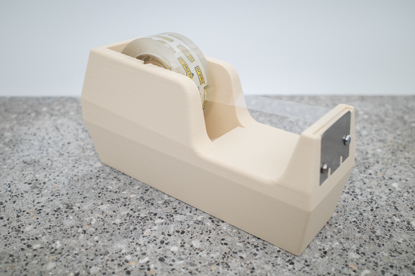 tape dispenser bambu scraper by raafkonijn household office cutter 3d print model - Mito3D