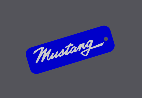 porte cl mustang by aurelderem art panneaux logos clefs cle voiture badge 3d print model - Mito3D