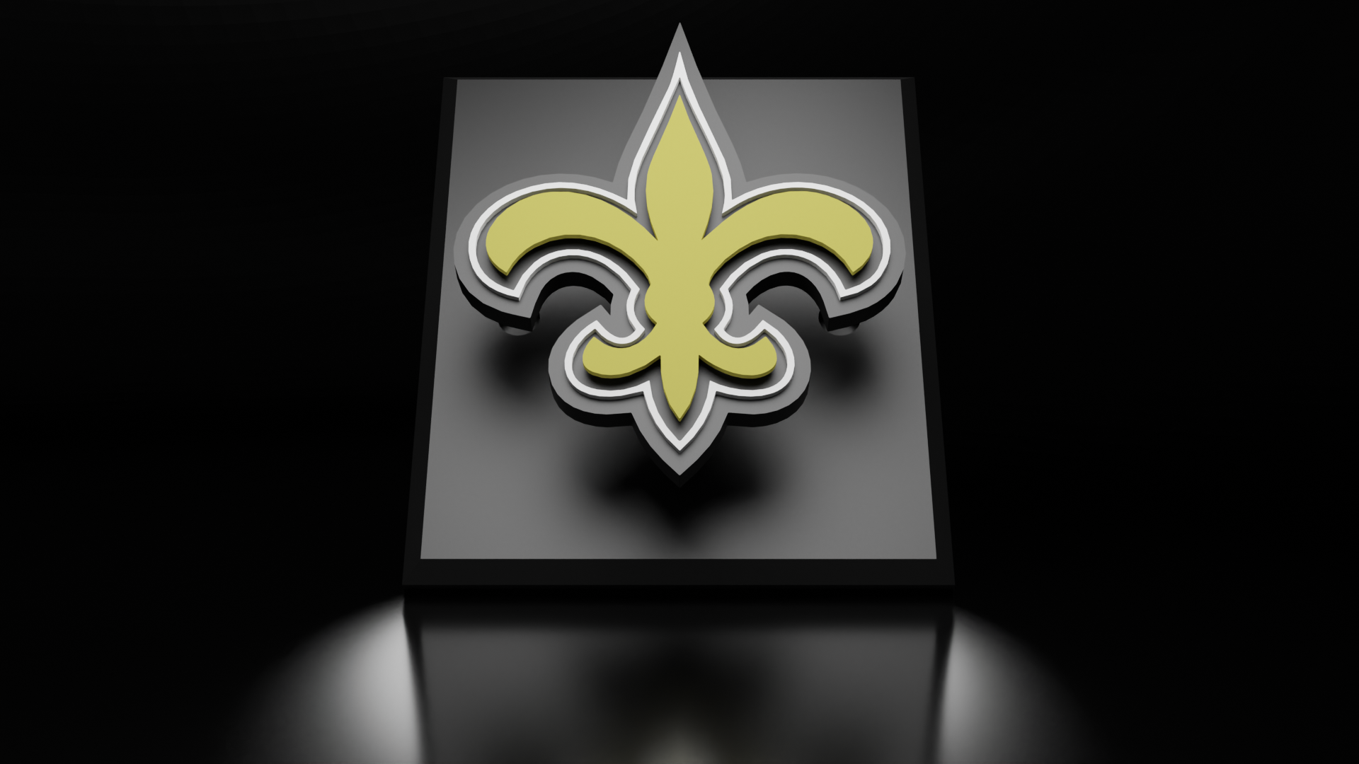 nfl orleans saints floating logo sign by hangardesigns art signs & logos football sports multicolor 3D print model - Mito3D