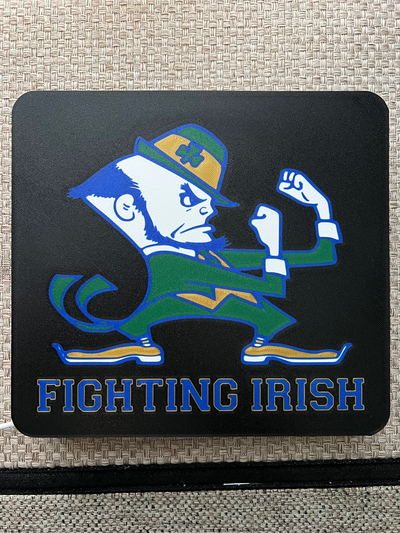 notre dame lightbox by cooper coleman art signs & logos fighting irish light box 3d print model - Mito3D