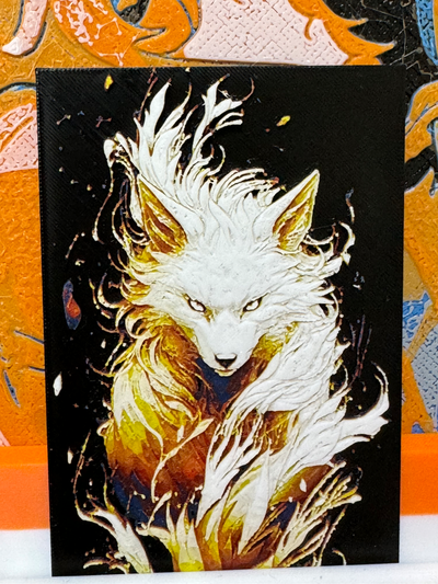 fiery fox hueforge by bffox thx art 2d hue forge 3d print model - Mito3D
