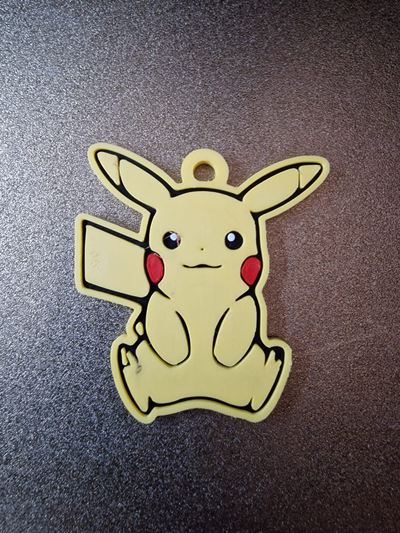 pikachu keychain by wickieprints art signs & logos pokemon christmas ornament tree bag hanger ams 3d print model - Mito3D