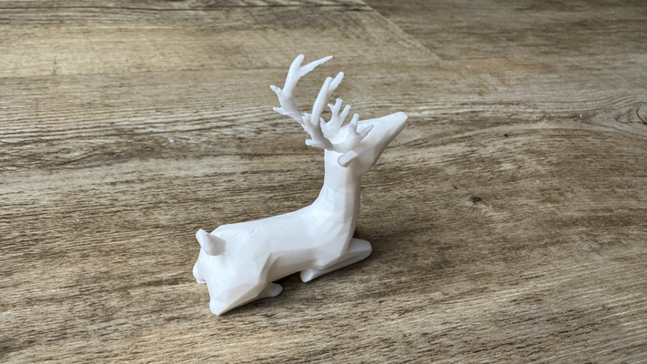 deer poly remixed by foxmckraut household festivities christmas 3d print model - Mito3D