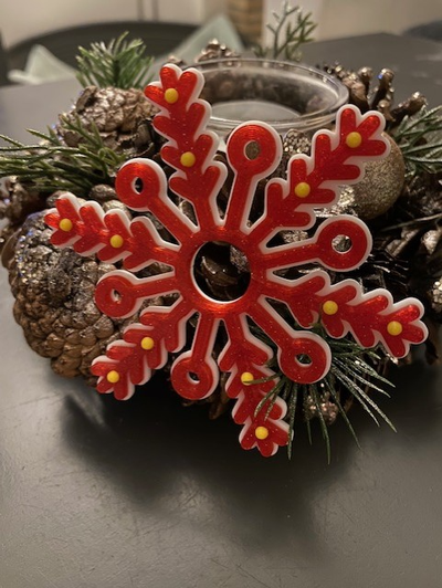 fiocco neve albero ornamento by vecchio 3d domestico festività 3d print model - Mito3D