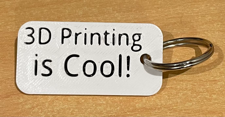 3d printing is cool keyring by billyde2003 art models 3d print model - Mito3D