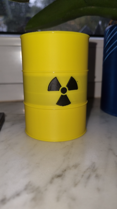 nuclear desperdício barril lápis suporte by denisv casa decoração tambor 3d print model - Mito3D