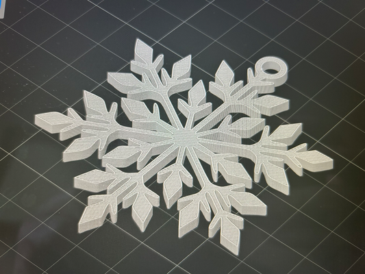 schneeflocke v4 by fingerabdruck haushalt dekor weihnachten baum dekoration christmas2023 a1 prüfung 3d print model - Mito3D