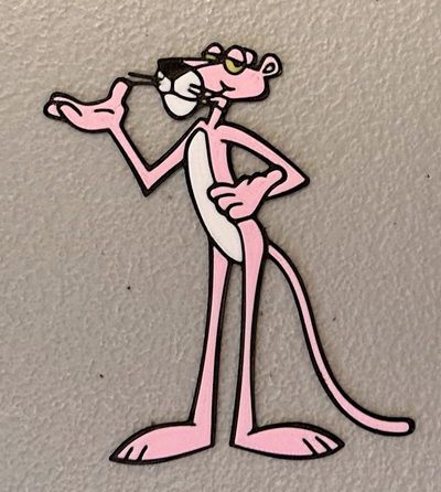 multicolor pink panther magnet by wotfan art 2d 3d print model - Mito3D