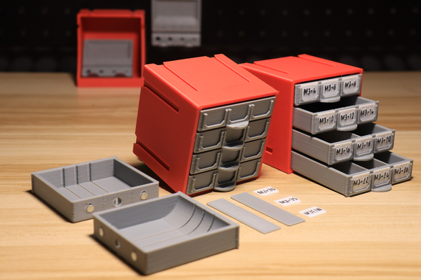 magnetic anti-tipping storage box remixed by h hsquared tools organizers 3d print model - Mito3D