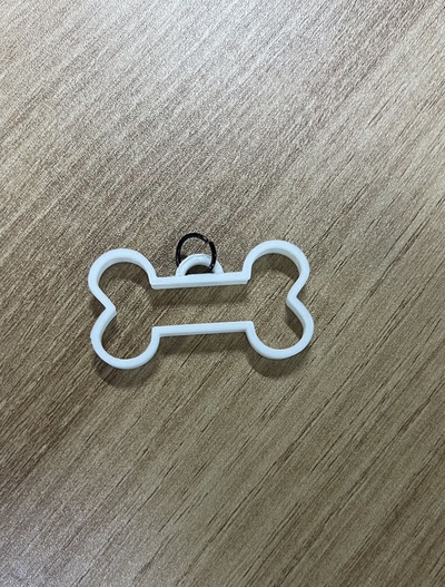 dog bone keychain by c model 3d printer test models key dogbone dogs 3d print model - Mito3D
