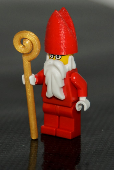 buildingblock lego sint nicolaas sinterklaas by d-byte toys & games characters cane mitre 3d print model - Mito3D