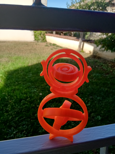 fidget toys - fingertip gyroscope by morfaber78 tools gadgets gears 3d print model - Mito3D
