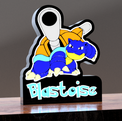 blastoise pokemon led lightbox by mfdesigns3d art signs & logos light box 3d print model - Mito3D