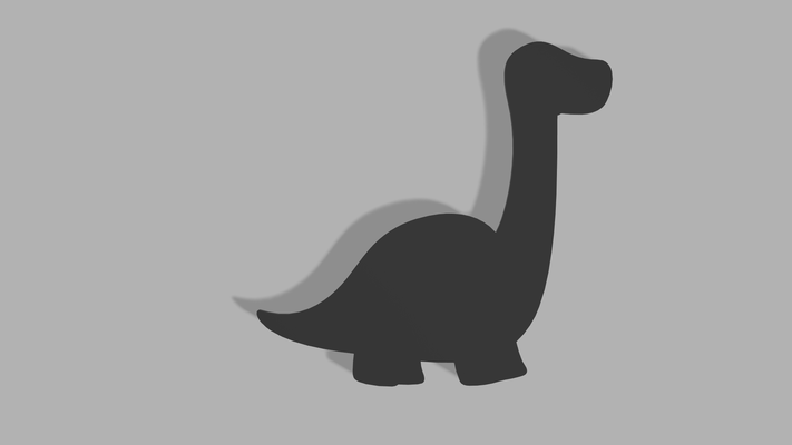 niedlich dinosaurier mauer kunst kinder zimmer by hose 2d spielzeug silhouette 2dwallart 3d print model - Mito3D