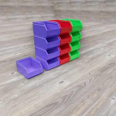 v2 quick facile to stampa conservazione scatola supporti by raj 3d domestico casa modelli organizzatore contenitore vite utensili toolstorage 3d print model - Mito3D