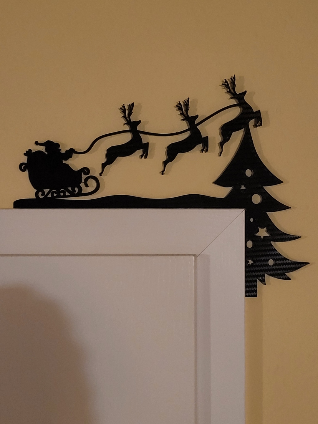 natal moldura porta decoração by savo3d casa natal canto quadro armação papai noel claus 3D print model - Mito3D